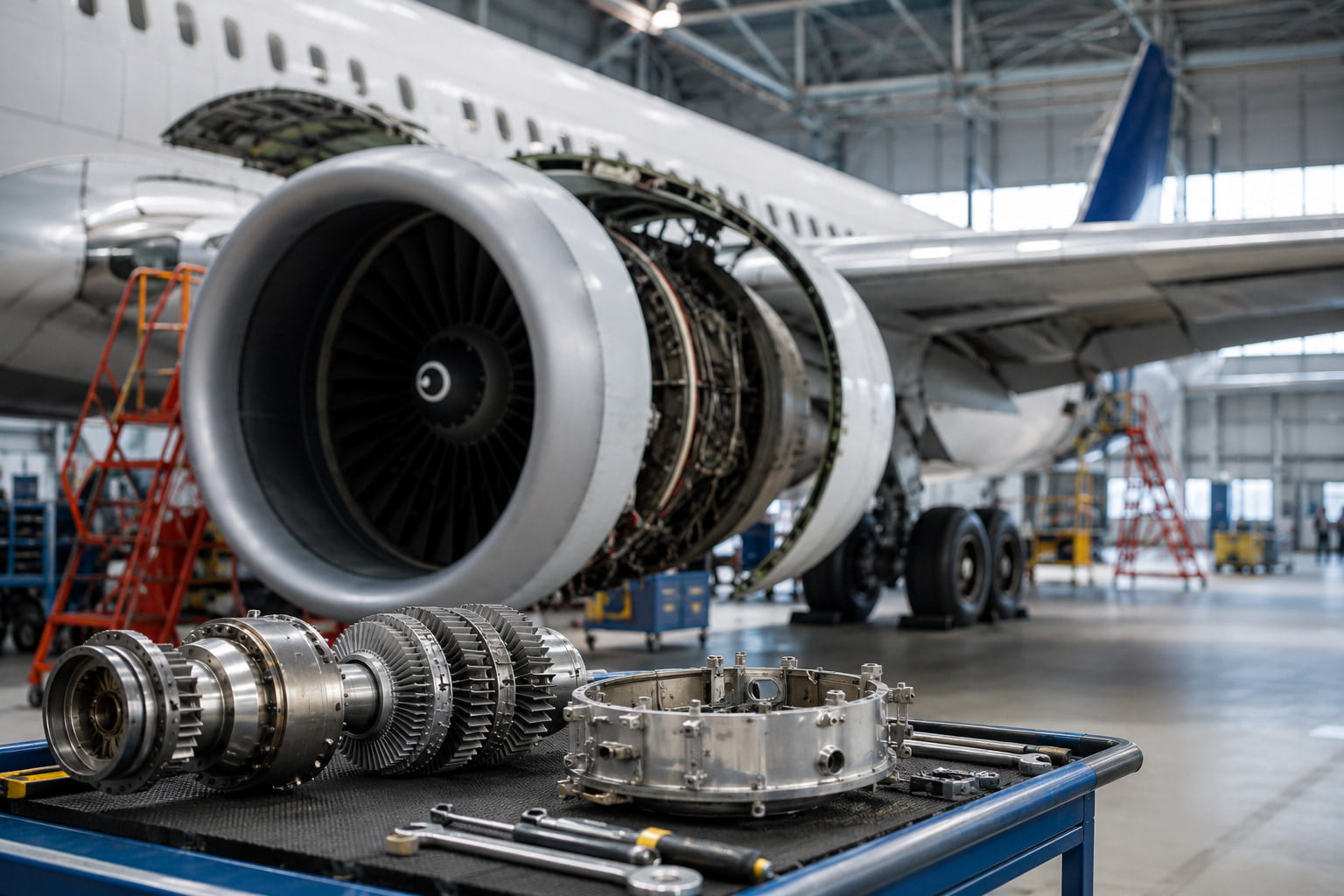 Aircraft maintenance environment supported by time-critical aerospace air freight