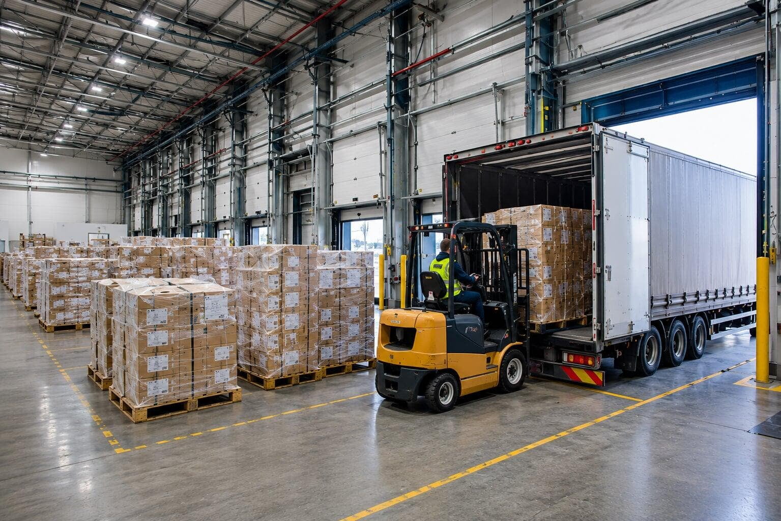 Time-critical manufacturing goods prepared for international air freight
